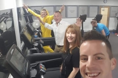 All the staff got involved for the Staff vs Members match up